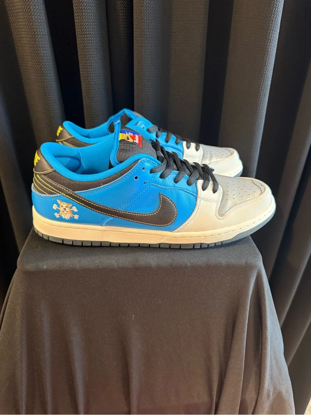Nike Men’s Low-Top Sneakers in Blue, Gray, and Black